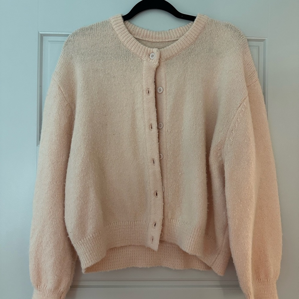Daily Drills Cream Cardigan Sweater
